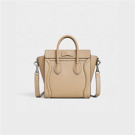 celine nana|NANO LUGGAGE BAG IN DRUMMED CALFSKIN .